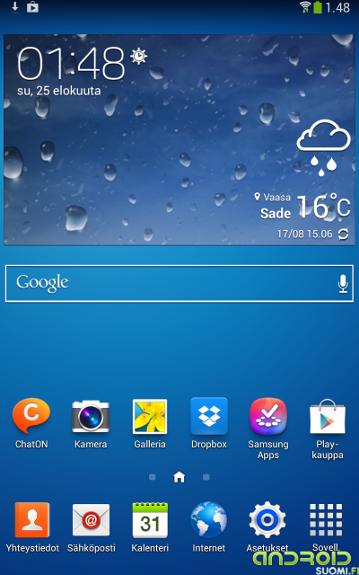 Galaxy Tab 3 8" kotinäyttö